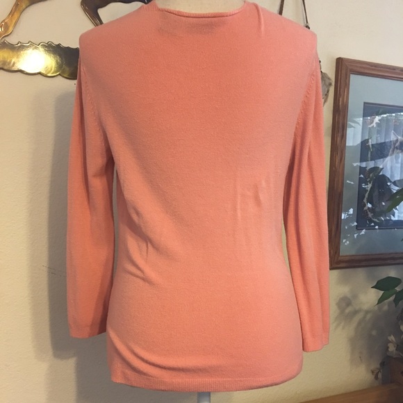 Hillard & Hanson coral pink soft stretchy sweater - Picture 5 of 6